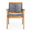 Fauteuils club d'extérieur en bois d'acacia