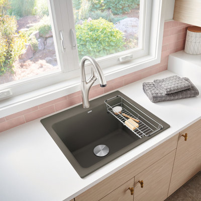 Liven SILGRANIT 25" Single Bowl Dual Mount Laundry Sink