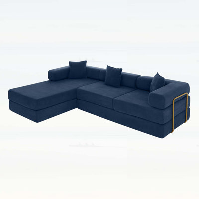 Canapé modulaire de 108 po avec méridienne en forme de L et canapé profond désossé avec assise profonde pour un confort ultime