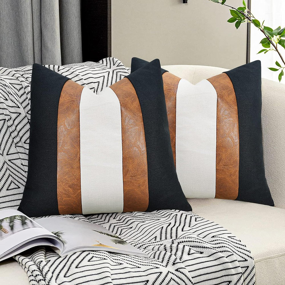 Cozy Oasis Black And White Throw Pillow Covers | Wayfair