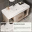 Meuble-lavabo flottant 39,4 po avec lavabo en céramique, 2 tiroirs à fermeture en douceur et plateau en ardoise