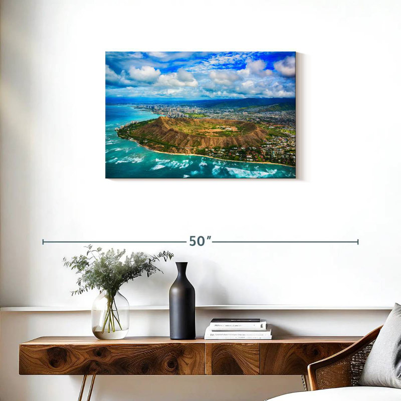 Gillard Diamond Head Hawaii, H 20 po x l 30 po