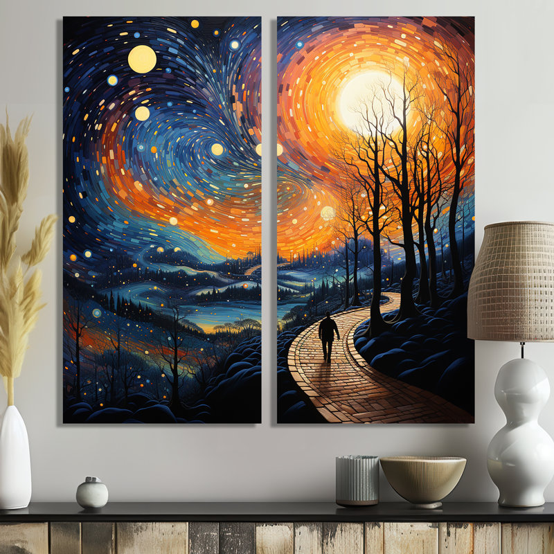 Art mural sur toile, "Spiritual Enlightenced Path" - jaune, 32" H x 32" W, Wrapped Canvas, Does Not Apply