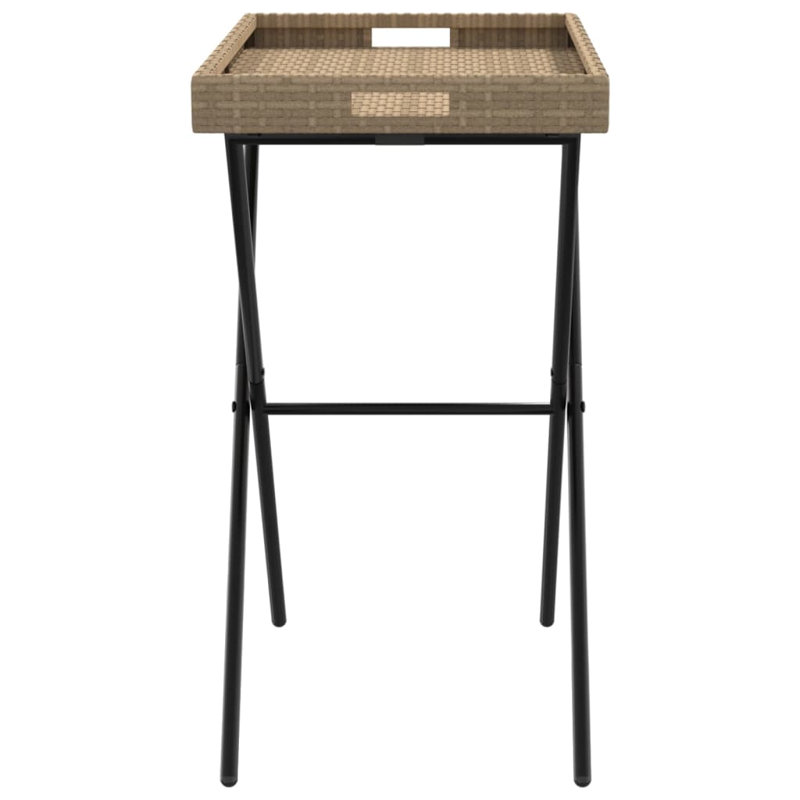Table pliante en poly rotin 25,6 po x 15,7 po x 29,5 po Latitude Run®, Beige