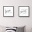 "Home inspiration I & II" par Wild Apple portfolio-ensemble de 2 reproductions d’art textuel sur toile encadrée