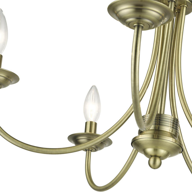 Easton Semi Flush Mount, Antique Brass