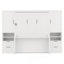 Grand lit escamotable mural avec placard, tiroirs et tablettes, blanc-1942474197