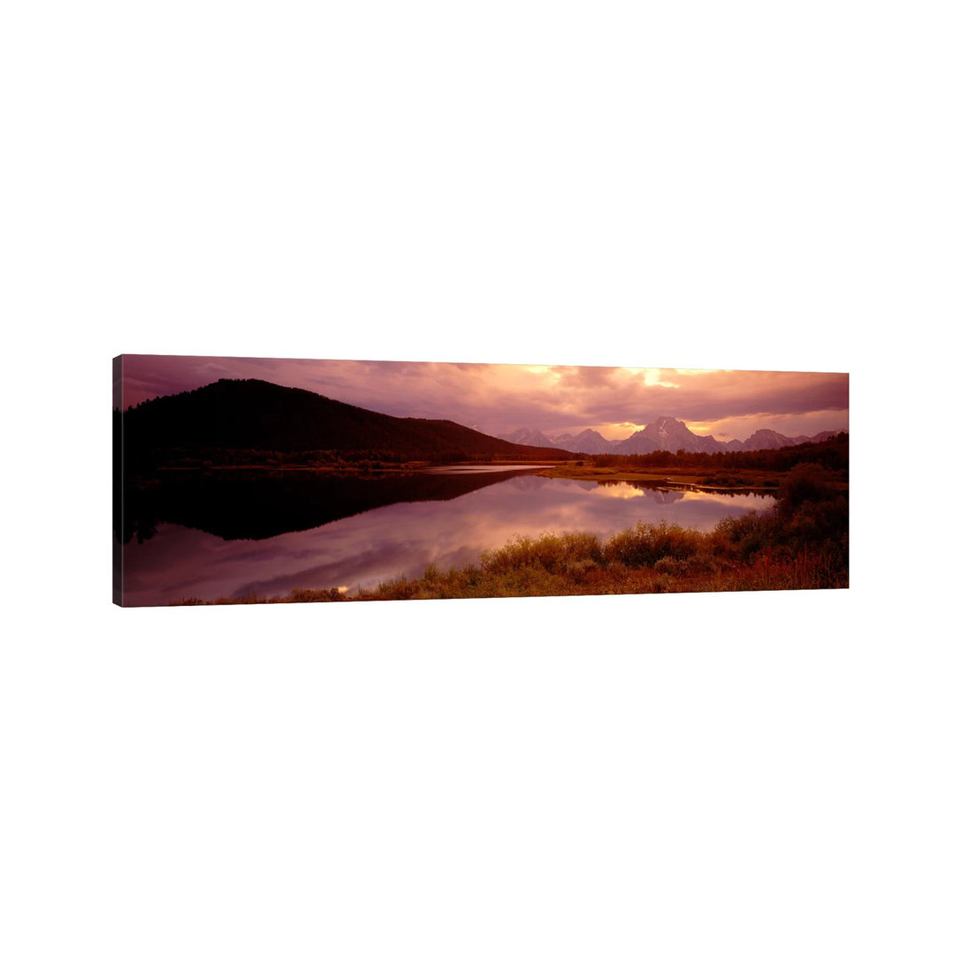 Teton Range, Mountains, Grand Teton National Park, Wyoming, USA by Panoramic Images - Wrapped Canvas Panoramic Print