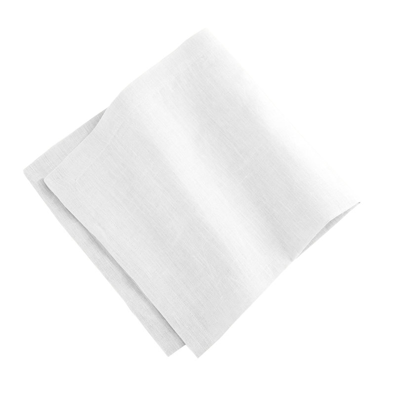 La Classica 4 Piece Linen Napkin Set, White