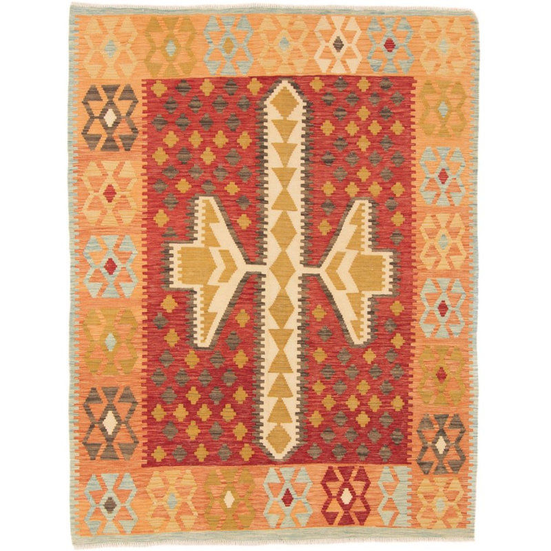 Geometric Wool Hand Woven 151cm X 195cm Area Rug