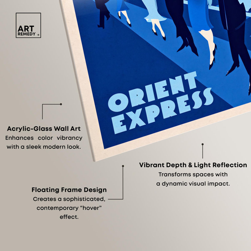 Orient Express, reproduction d'art rétro sur toile par Art Remedy, H 45 po x l 36 po