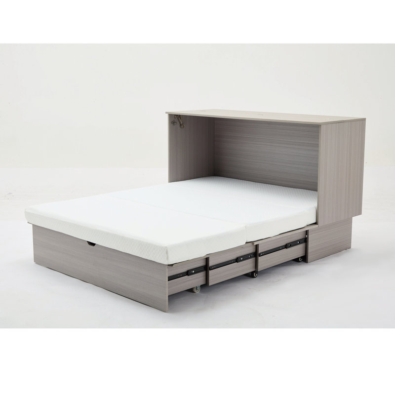 Cabinet Bed With Storage Bed, Gray
