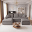 Canapé d'angle modulaire en forme de U de 235 cm (92,51 po), canapé à compression en chenille avec ressorts ensachés, canapé moderne à assise profonde pour salon, livré roulé et sans assemblage-513539443-513539448-513539450