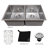 ZLINE 33 in. Anton Undermount Double Bowl Satin Stainless Steel Kitchen Sink with Bottom Grid (SR50D-33S)