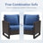 Ingvald 48.42" Wide Outdoor Wicker/Rattan U-Shaped Patio Sectional With Cushions-1712282710