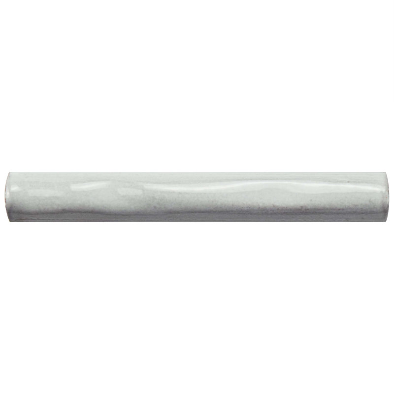 Antic Special 6" x 0.75" Glossy Ceramic Pencil Liner Tile Trim in Milk White