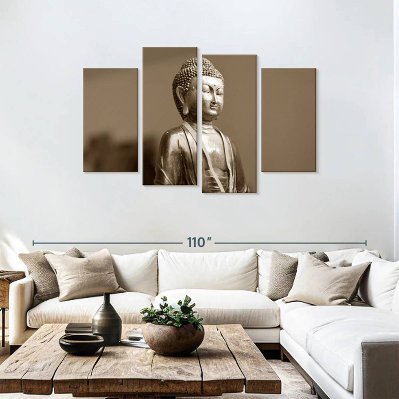Figurine de Bouddha Adella, H 48 po x l 75 po