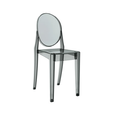Stackable Dark Grey Acrylic Ghost Event Chairs – Set of 4