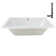 60" x 32" Acrylic Soaking Drop-In Bathtub, Drain Included