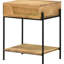 Table en bois de manguier avec tablette inférieure et 1 tiroir - Décoration d'entrée rustique 1 décor