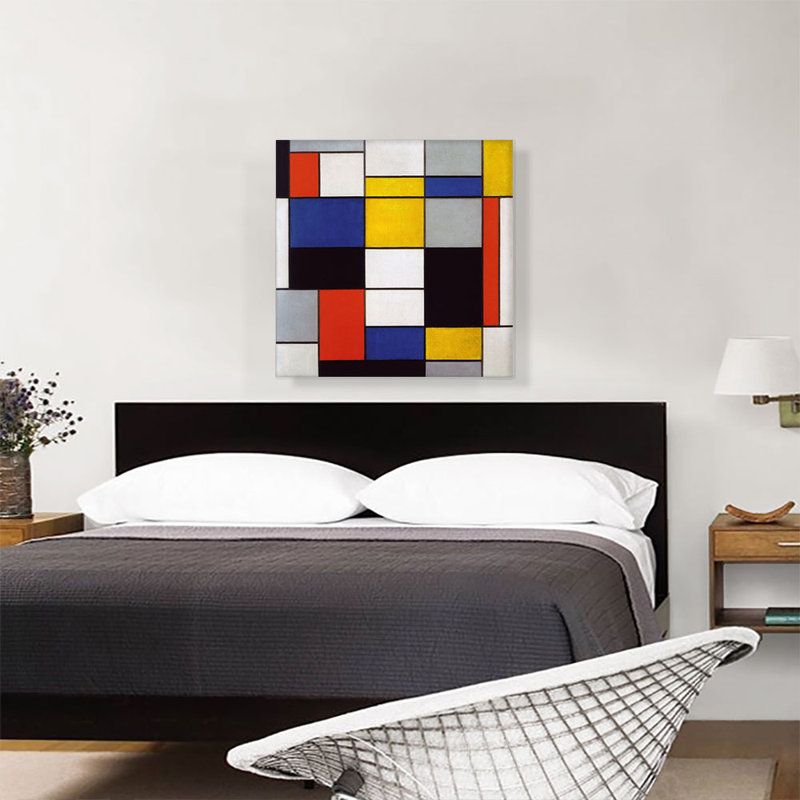 "Composition A 1920" par Piet Mondrian, reproduction d'art sur toile tendue, H 26 po x l 26 po x P 1,5 po