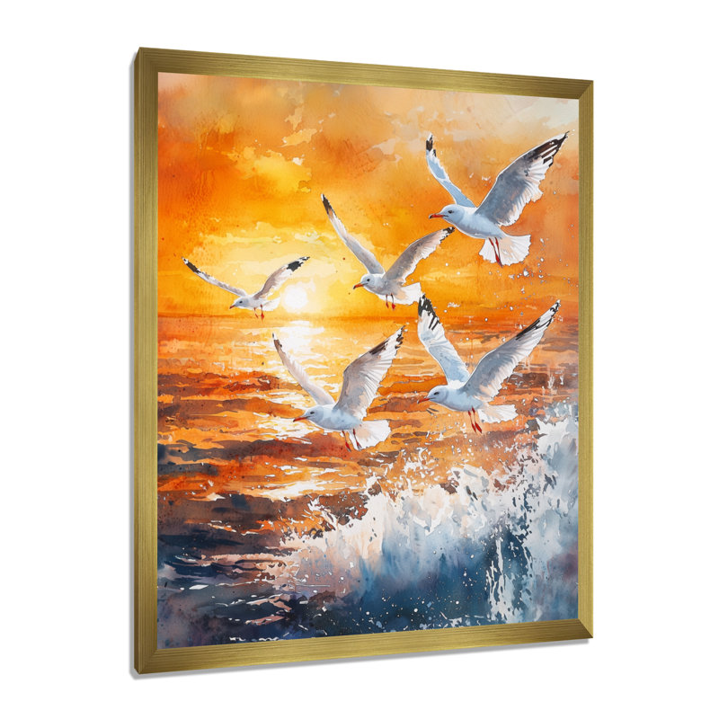 Axen - Animals Canvas Wall Art, H 32 po x l 24 po, Reproduction encadrée d'une seule photo, Doré