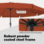 Garden Parasol Polyester and Steel Outdoor Shade Patio Umbrella Leisure-1032741293