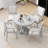 Bowlds Retro 5-piece Dining Set Extendable Round Table and 4 Chairs,Round Table Top with Leaf,dining table set,dining room set-693217198-693217196
