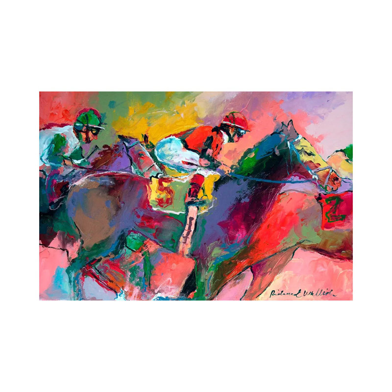 Race II by Richard Wallich - Wrapped Canvas Print, 20.32 cm H x 30.48 cm W