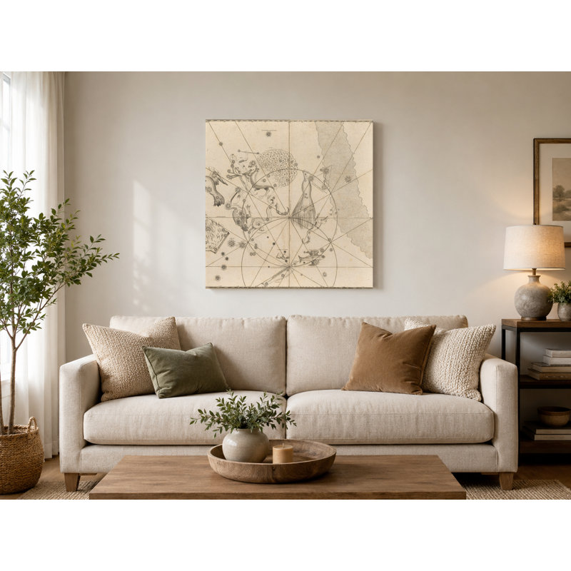 Uranometria (1661) - Art mural carré sur toile, 16" W x 16" H