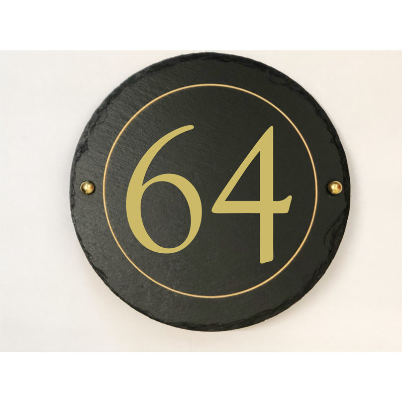 Easingwold 24cm H Stone House Number, 64