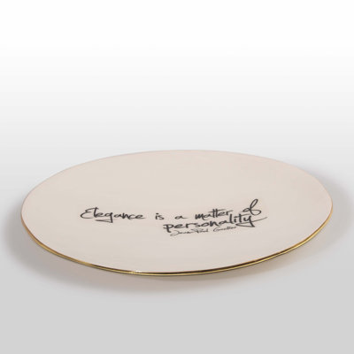 Large Platter With Quote