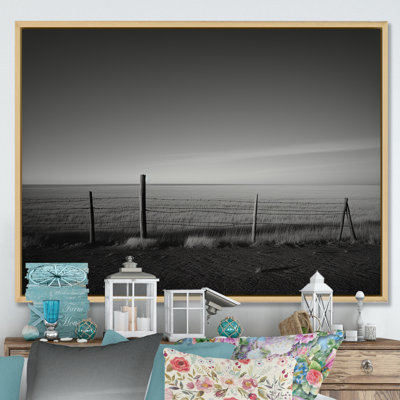 " Black And White Meadow Photography " by Designart