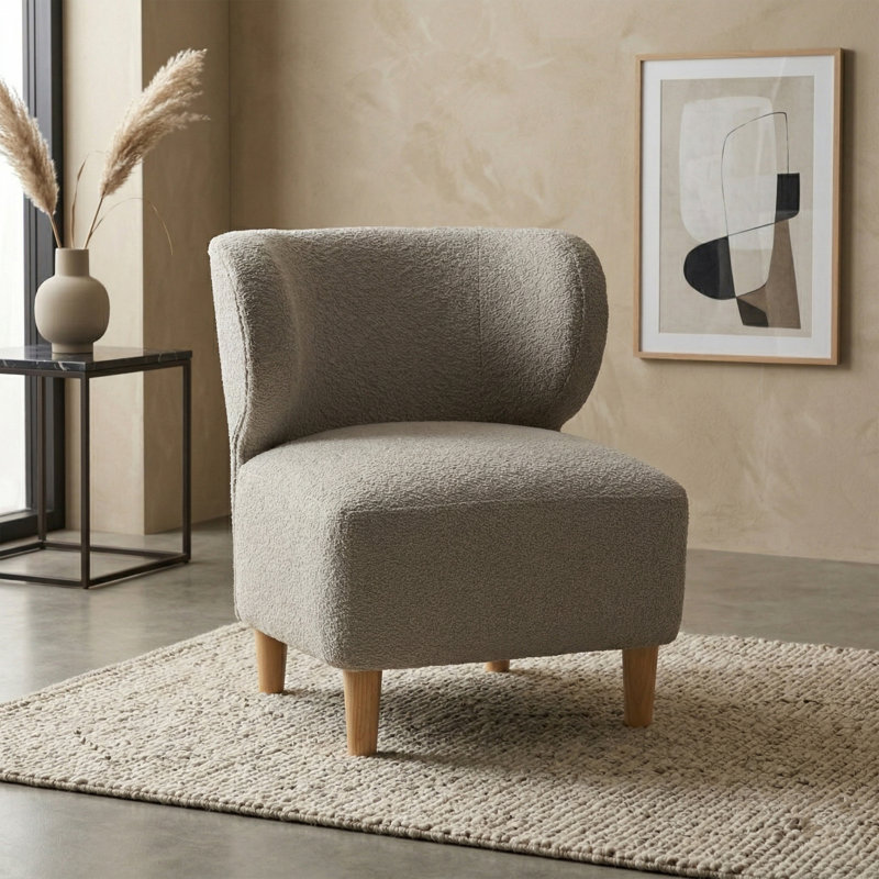 Jann 74cm Wide Bedroom Chair, Grey