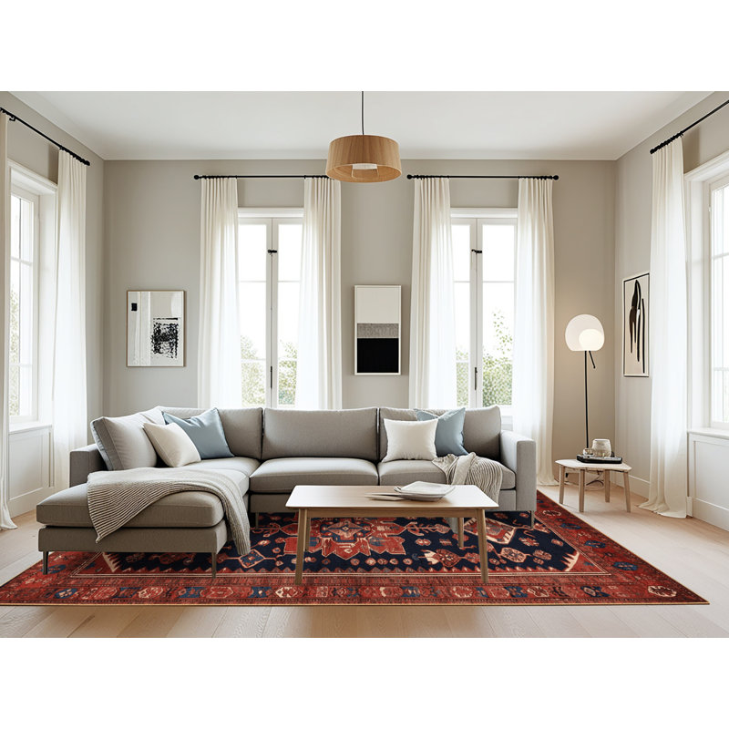 Tapis brun lavable à la machine, Rectangulaire 8 pi x 10 pi