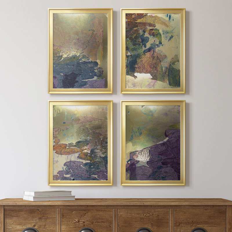 «Monet's Landscape I», toile encadrée de qualité supérieure - prête à être accrochée, Cadre doré
