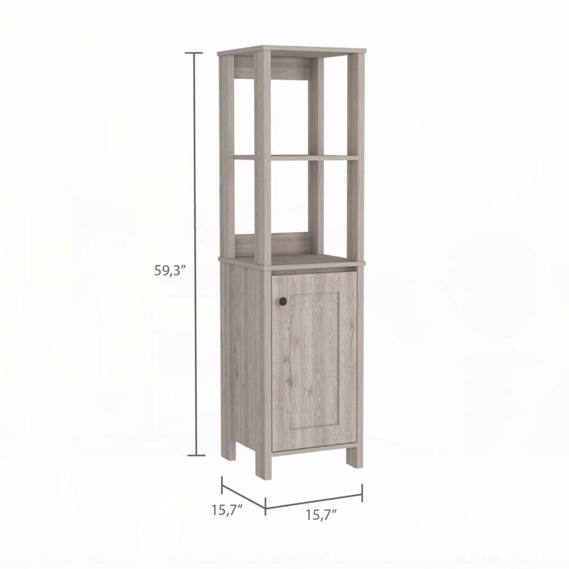 Armoire à linge Hanover, Gris clair