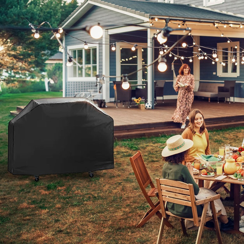 Black All-Weather Polyester Small/Medium Gas Grill Cover