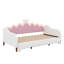 Lit de jour extensible avec lumières DEL, lit de jour rembourré princesse moderne avec tête de lit couronne-1834098766
