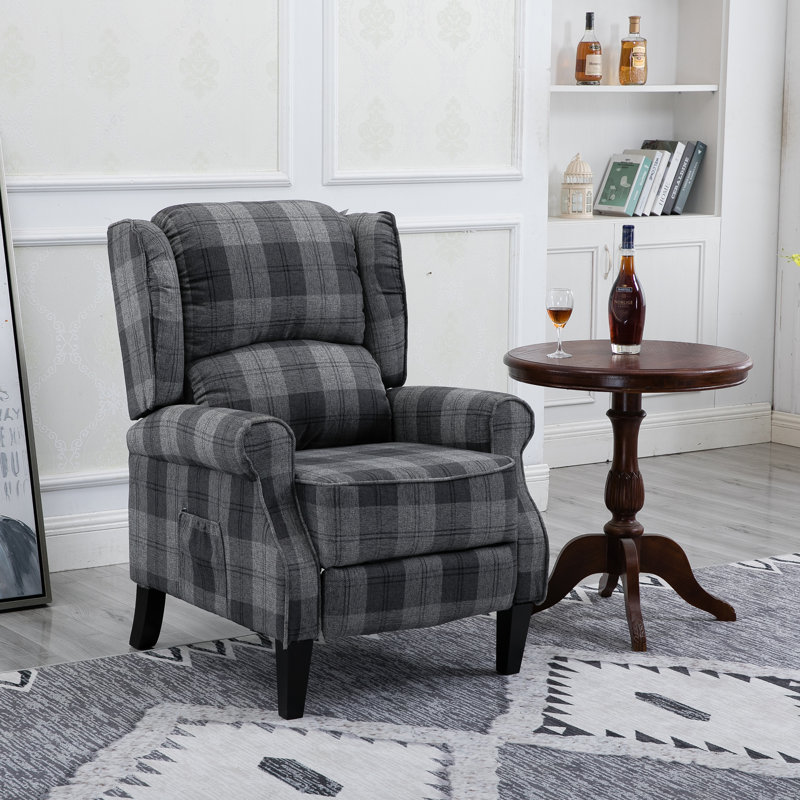 Fauteuil inclinable rembourré pour fauteuil de salon Vintage, Gris