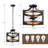 Amadi 13.5" 2-Light Lantern Semi Flush Mount-452915401