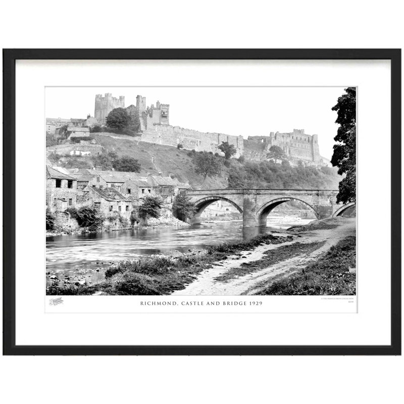 Richmond, Castle And Bridge 1929 by Francis Frith - Single Picture Frame Print, 28cm H x 36cm W x 2.3cm D