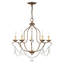 Lustre empire à 5 lumières de style bougie avec accents de cristal Daniesha-494608784