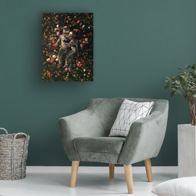 Art mural sur toile tendue - "Garden Delights Ii" de Francis Minoza pour décoration de salon, de chambre à coucher ou de bureau - 35 x 47 pouces - 35 x 47