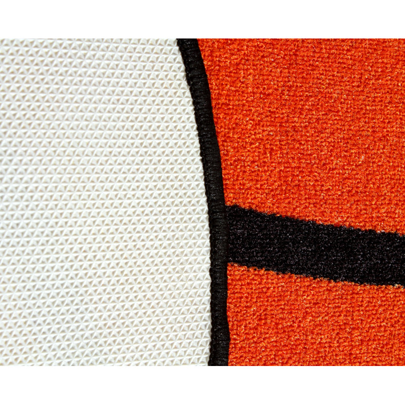 Furnish My Place Basketball Round Play Area Rugs for Kids | Round Shaped | Kindergarten Classrooms and Playrooms | Contemporary Design | Multicolor
