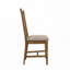 Ensemble de chaises de salle à manger rembourrées en lin avec dossier à lattes, 4 pattes