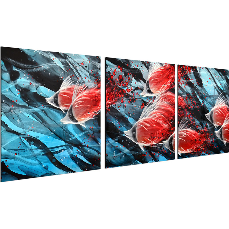 Modern Abstract Wall Decor on Metal