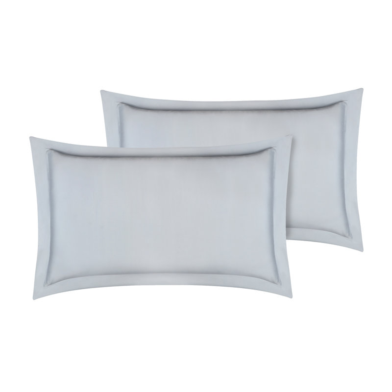 Organic Cotton Blend Standard Sham Set, Twin, Light Blue