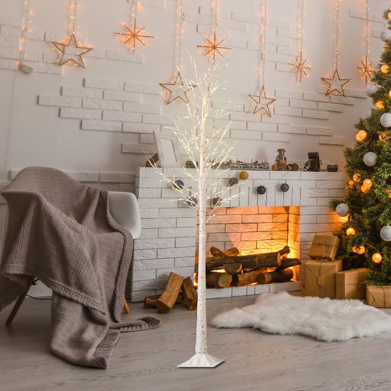 LED Lighted Trees & Branches, 96" H x 3.82" L x 3.82" D