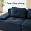 Canapé modulaire 115 po avec 2 repose-pieds mobiles Corduroy-129943705